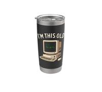 I’m This Old No WiFi Retro Computer Nerd Funny Tech Humor Stainless Steel Insulated Tumbler