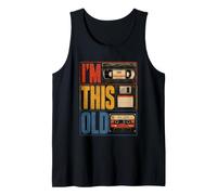 I’m This Old Retro Media Formats Nostalgia Funny Distressed Tank Top