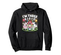 I’m Three EIEIO Farm Animal Birthday 3rd Birthday Toddler Pullover Hoodie