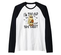 I´m Too Old for This Sheet Halloween Costume Ghost Horror Raglan Baseball Tee