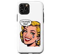 I’m Totally Fine Retro Comic Crying Mental Health Case for iPhone 11 Pro