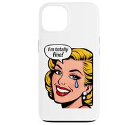 I’m Totally Fine Retro Comic Crying Mental Health Case for iPhone 13