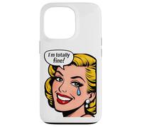 I’m Totally Fine Retro Comic Crying Mental Health Case for iPhone 13 Pro