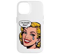 I’m Totally Fine Retro Comic Crying Mental Health Case for iPhone 14