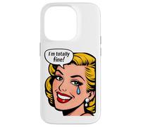 I’m Totally Fine Retro Comic Crying Mental Health Case for iPhone 14 Pro