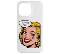 I’m Totally Fine Retro Comic Crying Mental Health Case for iPhone 14 Pro Max