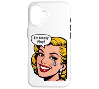 I’m Totally Fine Retro Comic Crying Mental Health Case for iPhone 16
