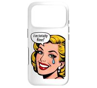 I’m Totally Fine Retro Comic Crying Mental Health Case for iPhone 17 Pro
