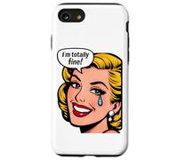 I’m Totally Fine Retro Comic Crying Mental Health Case for iPhone SE (2020) / 7/8