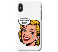 I’m Totally Fine Retro Comic Crying Mental Health Case for iPhone X/XS