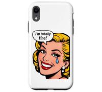 I’m Totally Fine Retro Comic Crying Mental Health Case for iPhone XR