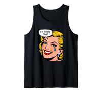 I’m Totally Fine Retro Comic Crying Mental Health Tank Top