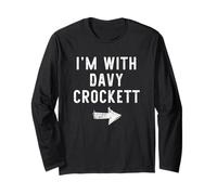 I’m with Davy Crockett Funny Halloween Couple Costume Long Sleeve T-Shirt