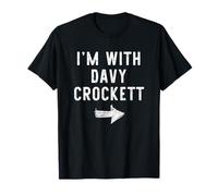 I’m with Davy Crockett Funny Halloween Couple Costume T-Shirt