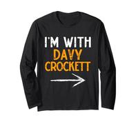 I’m with Davy Crockett Halloween Matching Couple Costume Long Sleeve T-Shirt