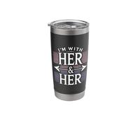 I’m with Her and Her Polyamory Throuple Polyamorous Stainless Steel Insulated Tumbler