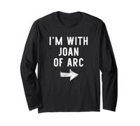 I’m with Joan of Arc Funny Halloween Couple Costume Long Sleeve T-Shirt