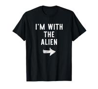 I’m with The Alien Halloween Couple Costume T-Shirt