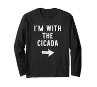 I’m with The Cicada Funny Halloween Couple Costume Long Sleeve T-Shirt