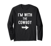 I’m with The Cowboy Funny Halloween Couple Costume Cow-Boy Long Sleeve T-Shirt