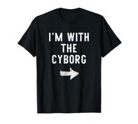 I’m with The Cyborg Funny Halloween Couple Costume T-Shirt