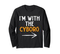 I’m with The Cyborg Funny Halloween Matching Couple Costume Long Sleeve T-Shirt