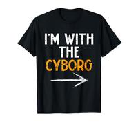 I’m with The Cyborg Funny Halloween Matching Couple Costume T-Shirt