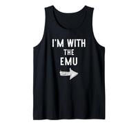 I’m with The Emu Funny Halloween Couple Costume Tank Top