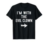 I’m with The Evil Clown Funny Halloween Couple Costume T-Shirt