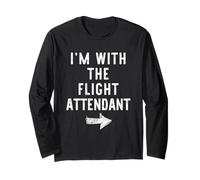 I’m with The Flight Attendant Funny Halloween Couple Costume Long Sleeve T-Shirt