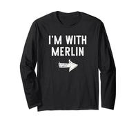I’m with The Merlin Funny Halloween Couple Costume Long Sleeve T-Shirt