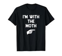 I’m with The Moth Funny Halloween Matching Costume T-Shirt, Men, Black, Large