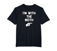 I’m with The Moth Funny Halloween Matching Costume T-Shirt, Men's Big and Tall, Black, 6X Tall