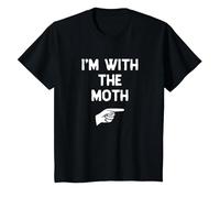 I’m with The Moth Funny Halloween Matching Costume T-Shirt, Youth, Black, 4T