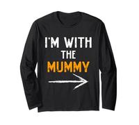 I’m with The Mummy Funny Halloween Matching Couple Costume Long Sleeve T-Shirt