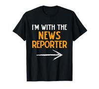 I’m with The News Reporter Halloween Matching Couple Costume T-Shirt