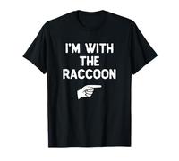 I’m with The Raccoon Funny Halloween Matching Costume Racoon T-Shirt