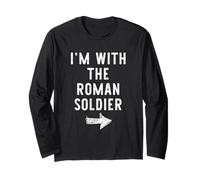 I’m with The Roman Soldier Funny Halloween Couple Costume Long Sleeve T-Shirt