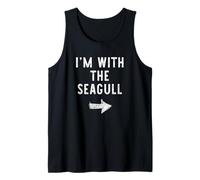 I’m with The Seagull Funny Halloween Couple Costume Sea-Gull Tank Top