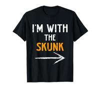 I’m with The Skunk Funny Halloween Matching Couple Costume T-Shirt