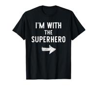 I’m with The Superhero Halloween Couple Costume Super-Hero T-Shirt