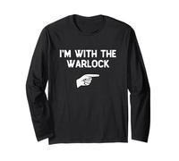 I’m with The Warlock Funny Halloween Matching Costume Long Sleeve T-Shirt