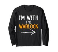 I’m with The Warlock Funny Halloween Matching Couple Costume Long Sleeve T-Shirt