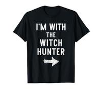 I’m with The Witch Hunter Funny Halloween Couple Costume T-Shirt