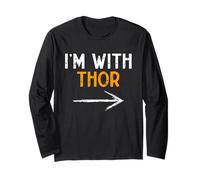 I’m with Thor Funny Halloween Matching Couple Costume Long Sleeve T-Shirt
