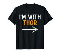 I’m with Thor Funny Halloween Matching Couple Costume T-Shirt