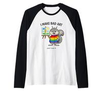 I Make Bad Art and Like It Creative Learning Hands-On Art Raglan Baseball Tee