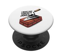 I Make Bad Concrete Jokes Masonry Construction Humor PopSockets Adhesive PopGrip