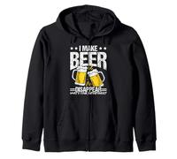 I MAKE Beer DISAPPEAR WHAT'S YOUR SUPERPOWER? Funny Beer Zip Hoodie