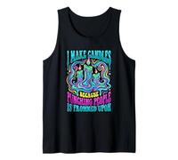 I Make Candles Because Punching People Humor Tank Top